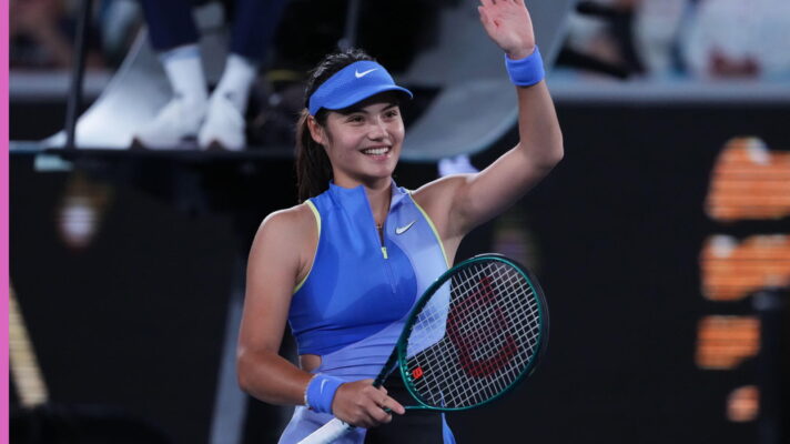 Emma Raducanu waves to fans