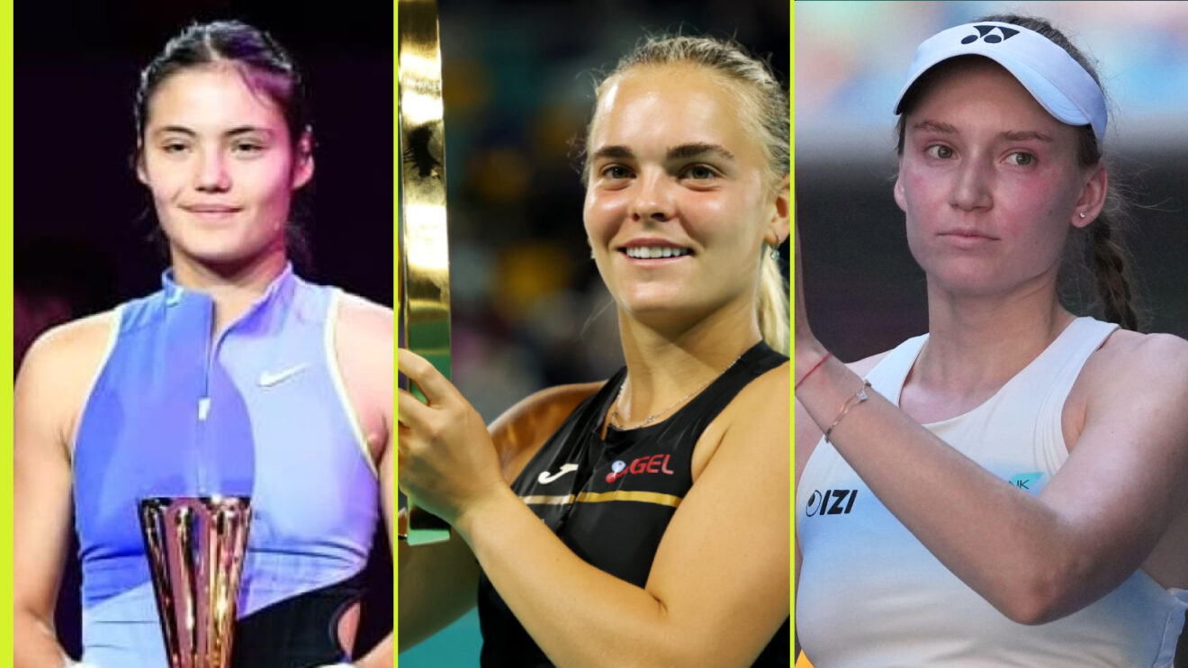 Emma Raducanu, Sara Bejlek and Elena Rybakina