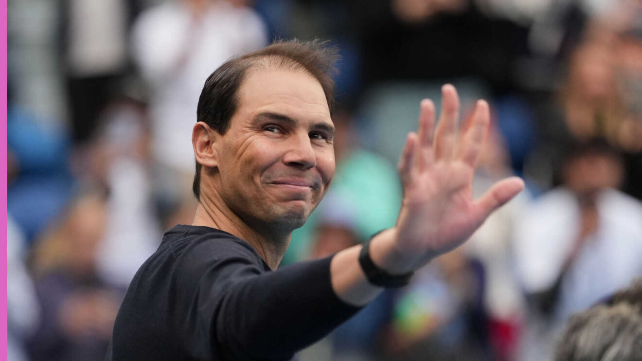 Rafael Nadal waves