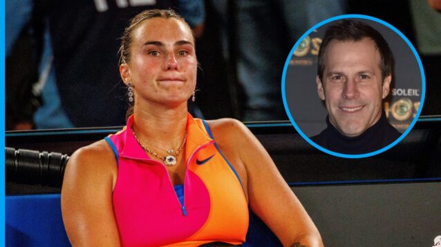 Aryna Sabalenka and Greg Rusedski