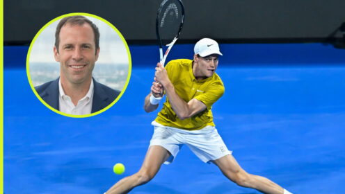 Jannik Sinner and Greg Rusedski