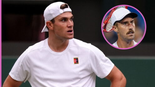 Pictured: Jack Draper and Steve Johnson.