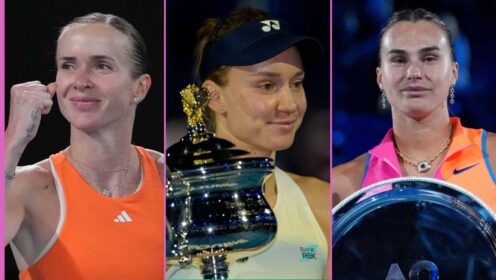 Elina Svitolina, Elena Rybakina and Aryna Sabalenka