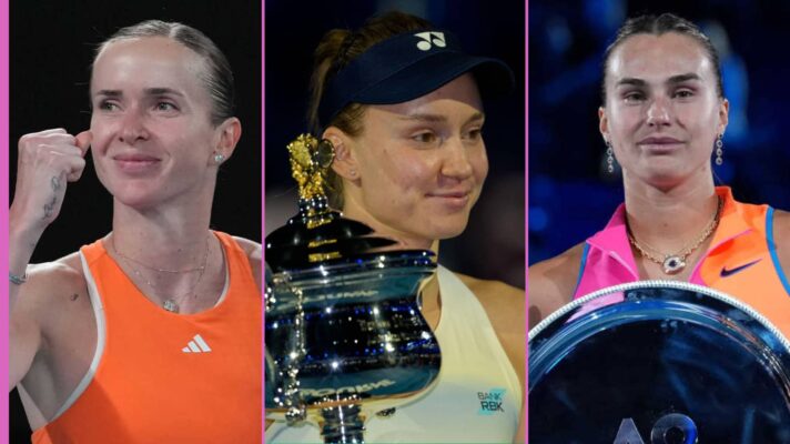 Elina Svitolina, Elena Rybakina and Aryna Sabalenka