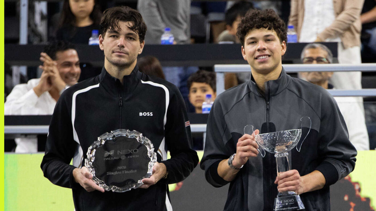 Pictured: Taylor Fritz and Ben Shelton after Dallas Open final