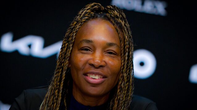 Pictured: Venus Williams during a press conference.