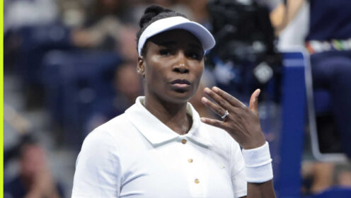Pictured: Venus Williams during a match