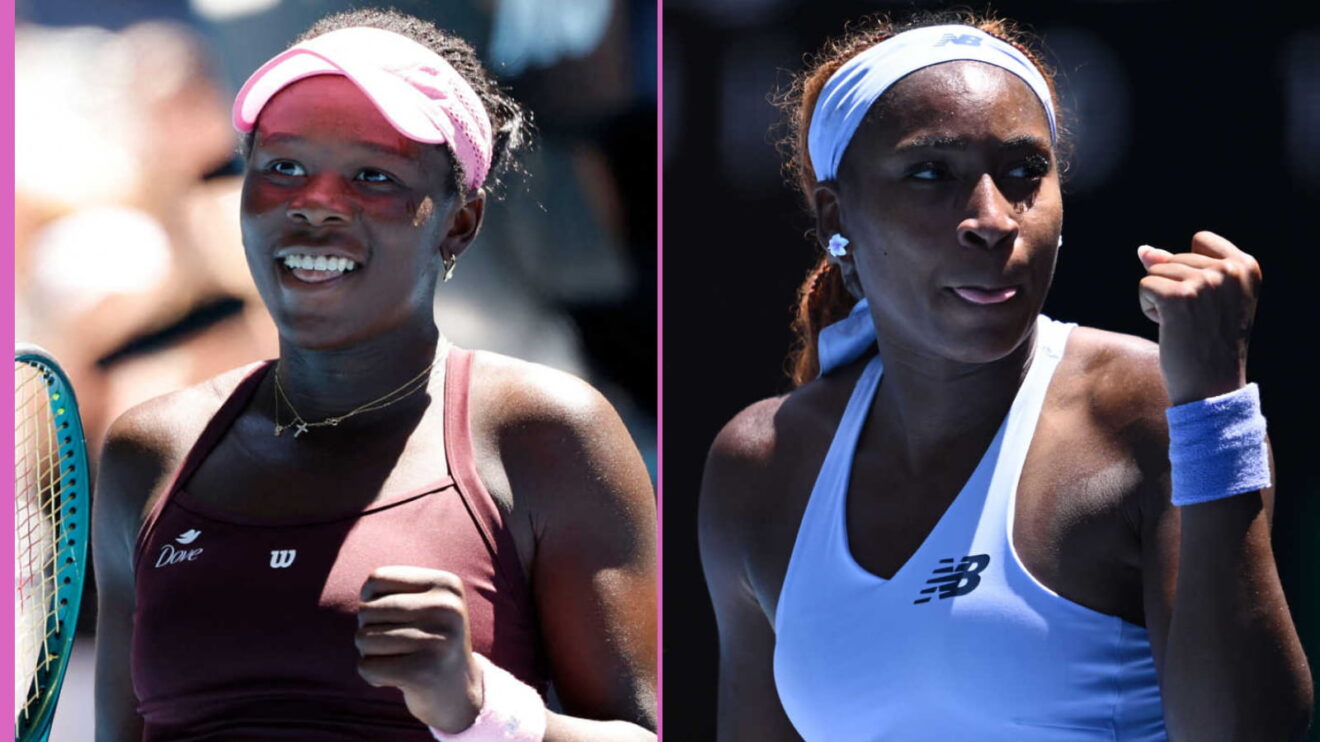 Pictured L-R: Victoria Mboko and Coco Gauff.