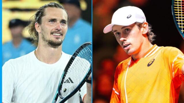 Pictured L-R: Alexander Zverev and Alex de Minaur.