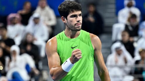 Carlos Alcaraz at the Doha Open