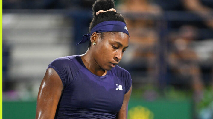 Pictured: A disappointed Coco Gauff