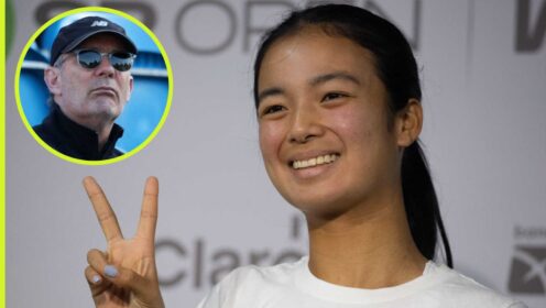 Alex Eala and Paul Annacone