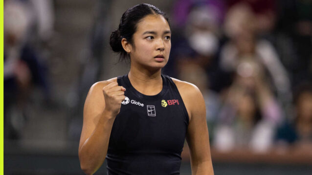 Pictured: Alex Eala during her match