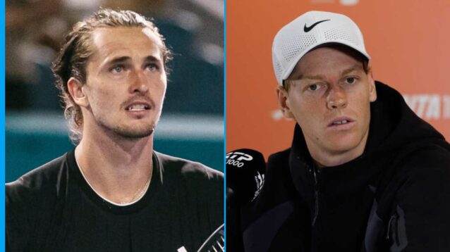 Alexander Zverev and Jannik Sinner in Miami