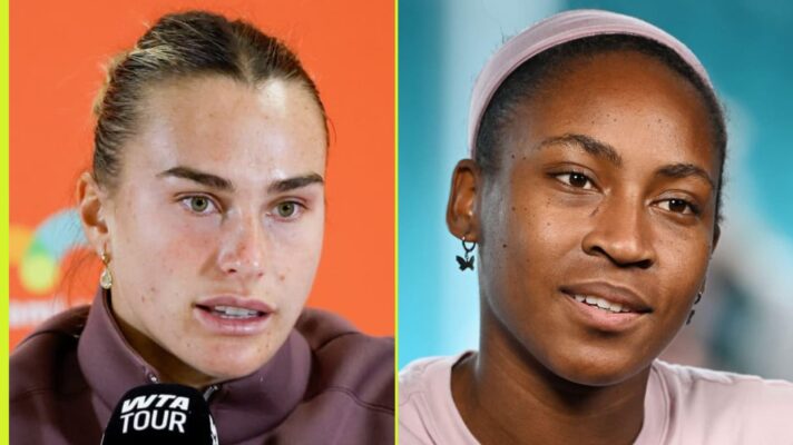 Aryna Sabalenka and Coco Gauff at the Miami Open