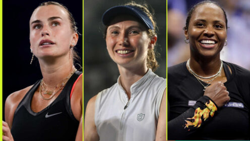 Pictured: Aryna Sabalenka, Cristian Busca and Taylor Townsend