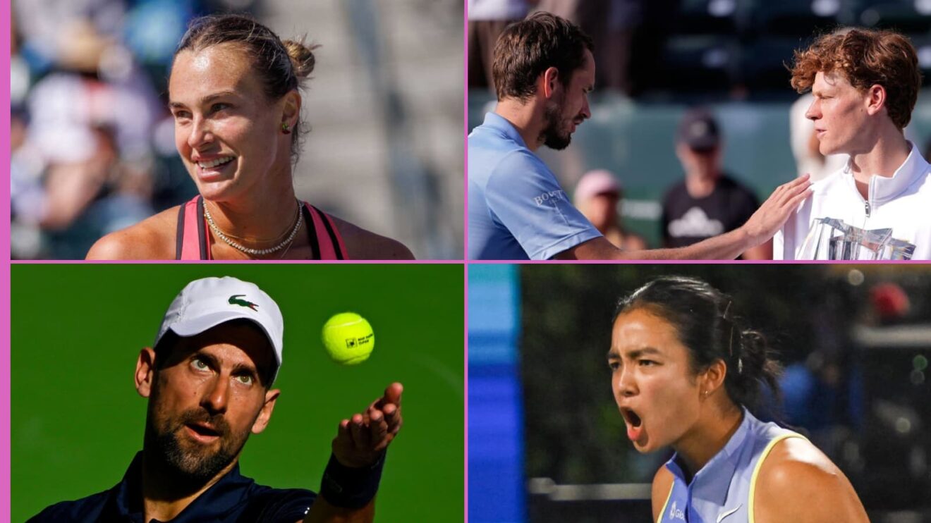 Aryna Sabalenka, Jannik Sinner, Daniil Medvedev, Novak Djokovic and Alex Eala