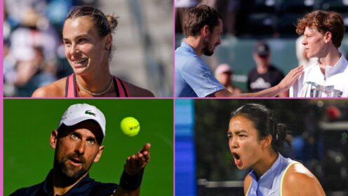 Aryna Sabalenka, Jannik Sinner, Daniil Medvedev, Novak Djokovic and Alex Eala
