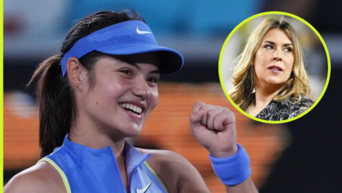Pictured: Emma Raducanu and Marion Bartoli.