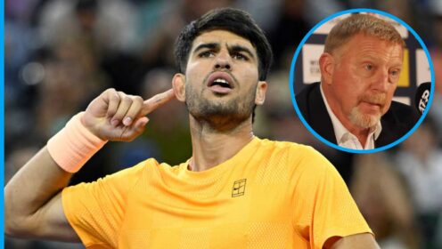Carlos Alcaraz and Boris Becker