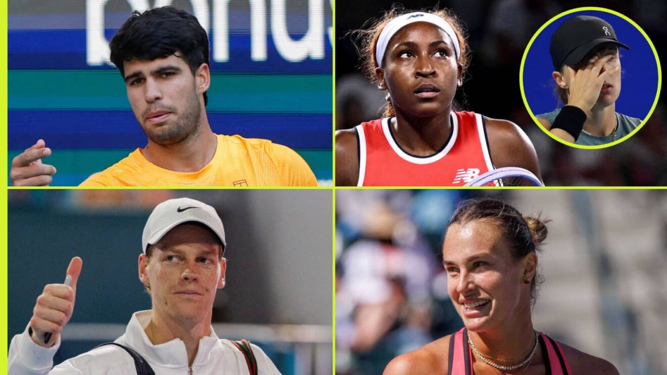 Carlos Alcaraz, Coco Gauff, Iga Swiatek Jannik Sinner and Aryna Sabalenka