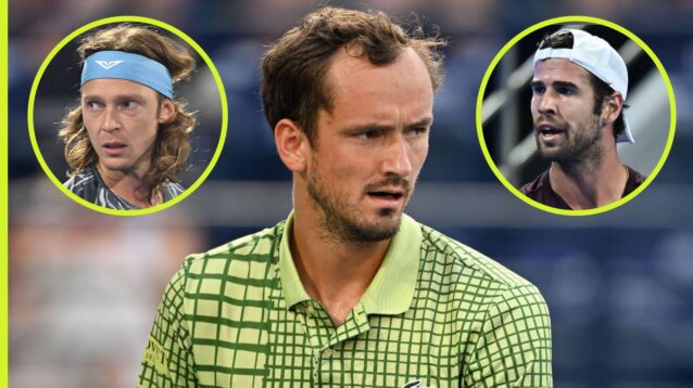 Daniil Medvedev, Andrey Rublev and Karen Khachanov