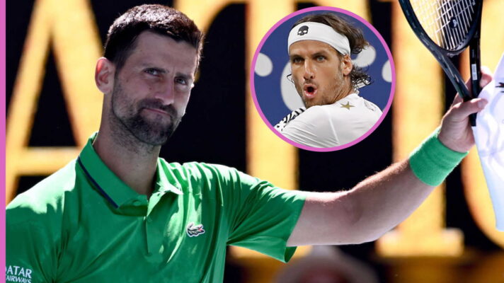 Pictured: Novak Djokovic and Feliciano Lopez.