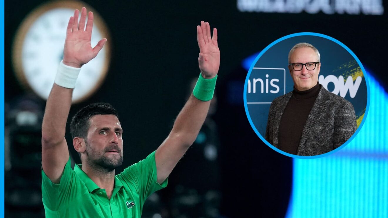 Novak Djokovic and Jonathan Overend