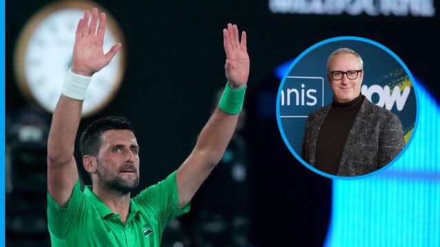 Novak Djokovic and Jonathan Overend