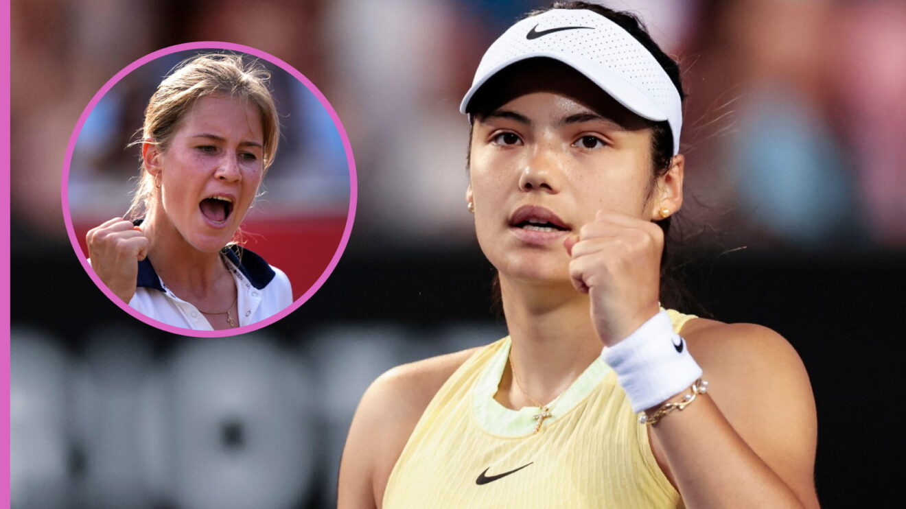 Pictured: Emma Raducanu and Anastasia Zakharova.