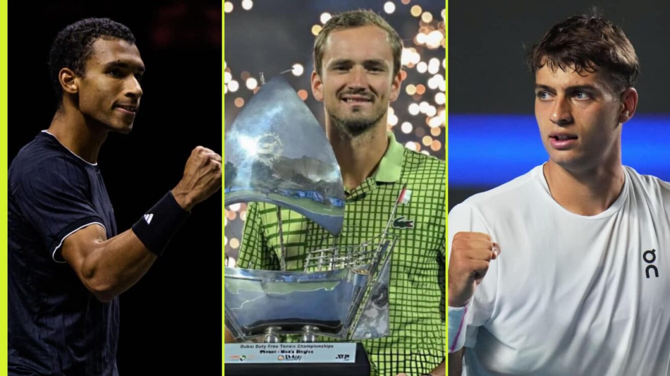 Felix Auger-Aliassime, Daniil Medvedev and Flavio Cobolli