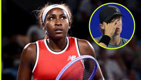 Pictured: Coco Gauff and Iga Swiatek.