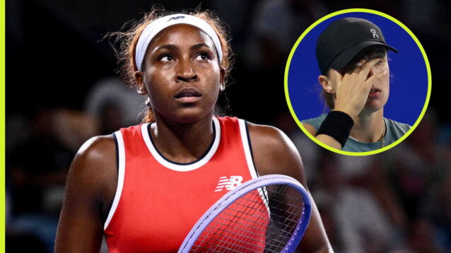 Pictured: Coco Gauff and Iga Swiatek.