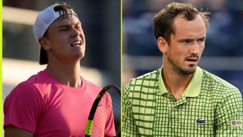 Holger Rune and Daniil Medvedev