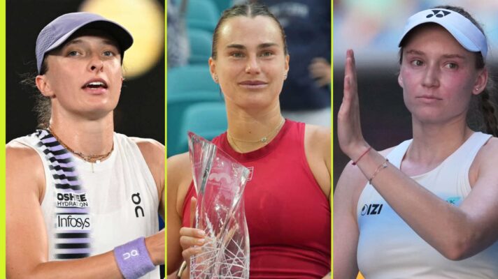 Iga Swiatek, Aryna Sabalenka and Elena Rybakina