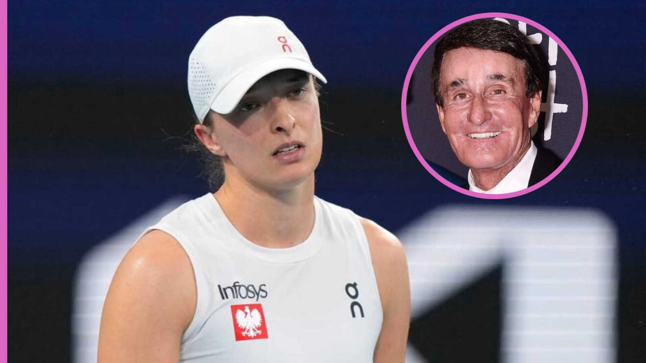 Pictured: Iga Swiatek with Rick Macci inset