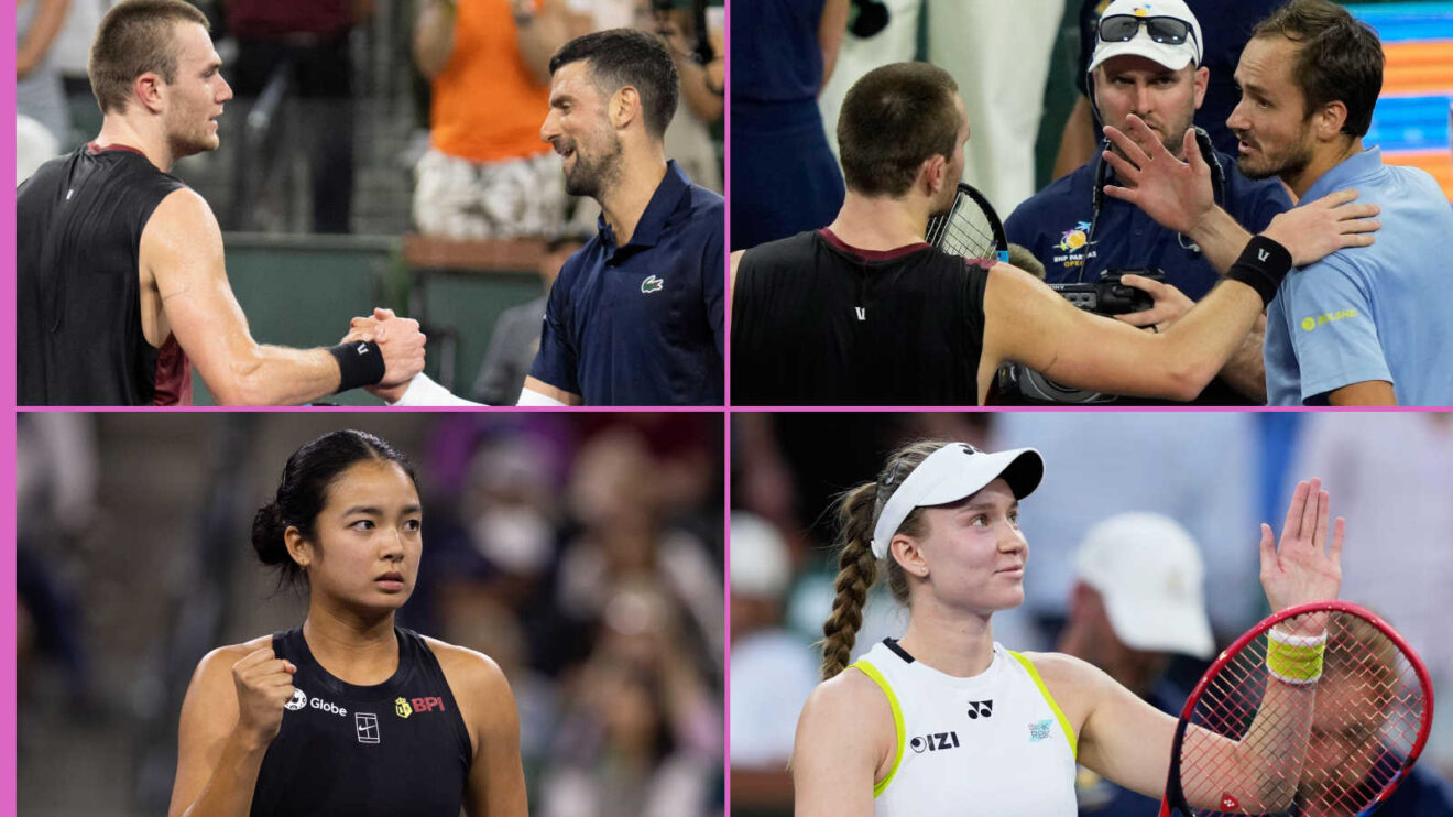 Pictured: Jack Draper, Novak Djokovic, Daniil Medvedev, Alex Eala and Elena Rybakina