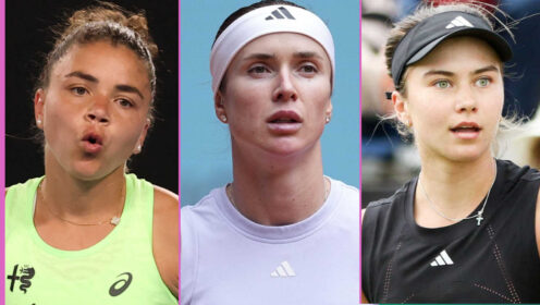 Pictured: Jasmine Paolini, Elina Svitolina and Iva Jovic