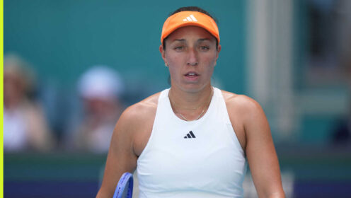 Pictured: Jessica Pegula during a match