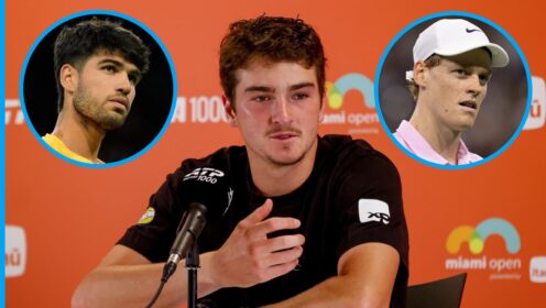 Joao Fonseca, Carlos Alcaraz and Jannik Sinner