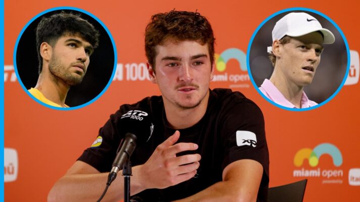 Joao Fonseca, Carlos Alcaraz and Jannik Sinner