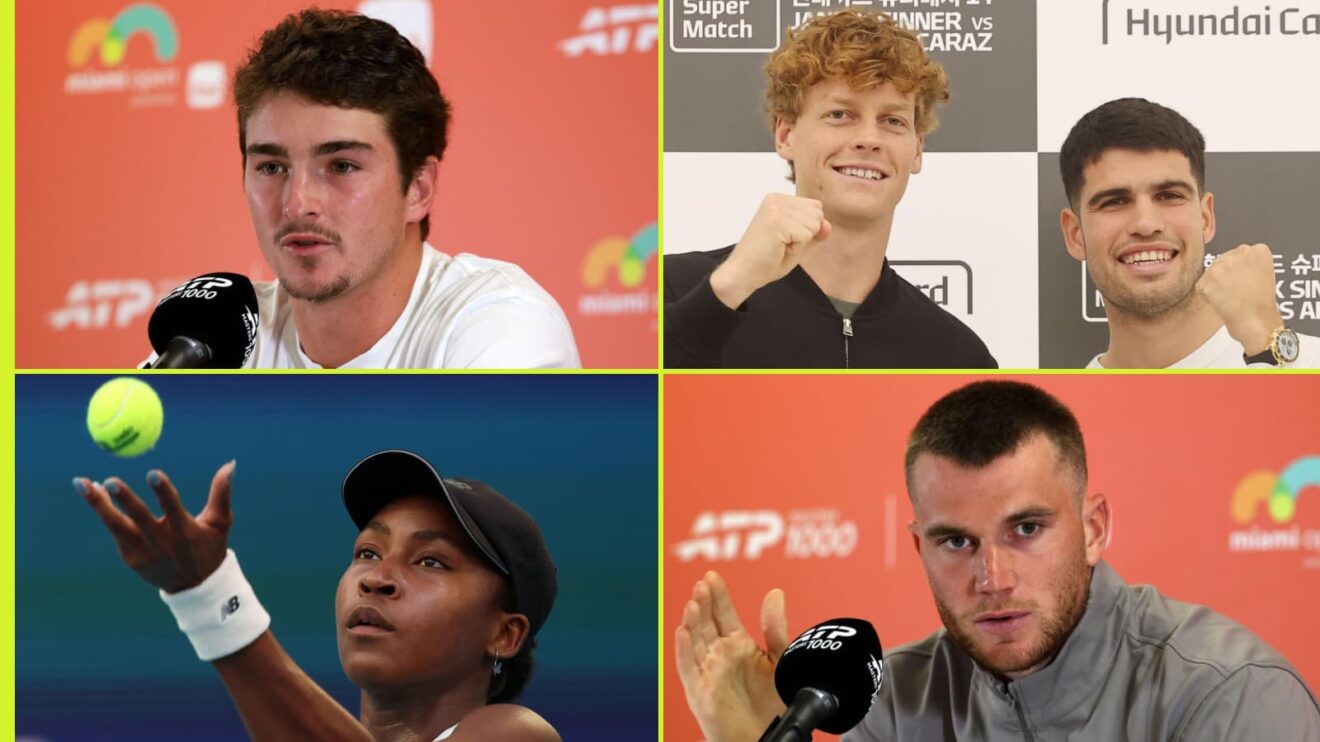 Joao Fonseca, Carlos Alcaraz, Jannik Sinner Coco Gauff and Jack Draper