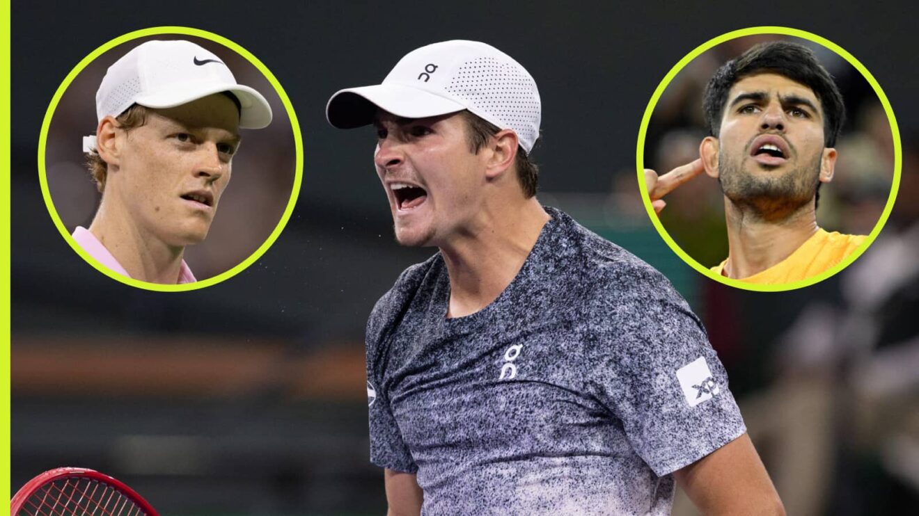 Joao Fonseca, Jannik Sinner and Carlos Alcaraz