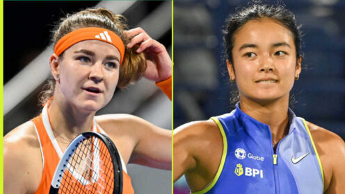 Pictured: Karolina Muchova and Alex Eala