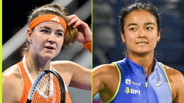 Pictured: Karolina Muchova and Alex Eala
