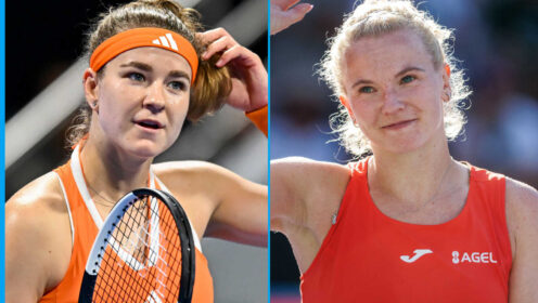 Pictured: Karolina Muchova and Katerina Siniakova