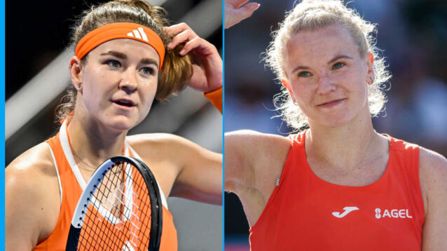 Pictured: Karolina Muchova and Katerina Siniakova