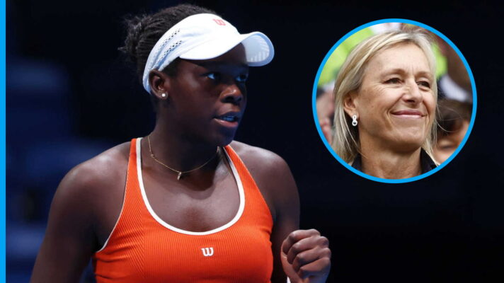 Pictured: Victoria Mboko and Martina Navratilova.