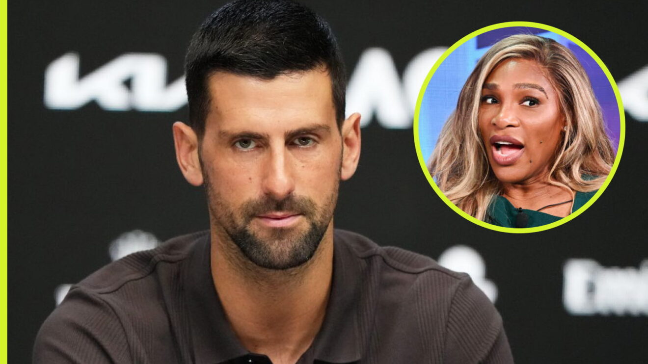 Pictured: Novak Djokovic and Serena Williams.