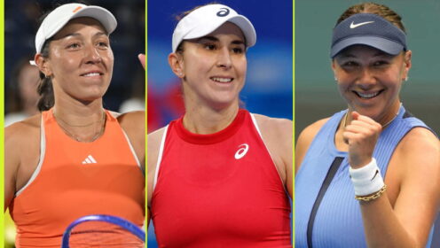 Pictured: Jessica Pegula, Belinda Bencic, and Amanda Anisimova.